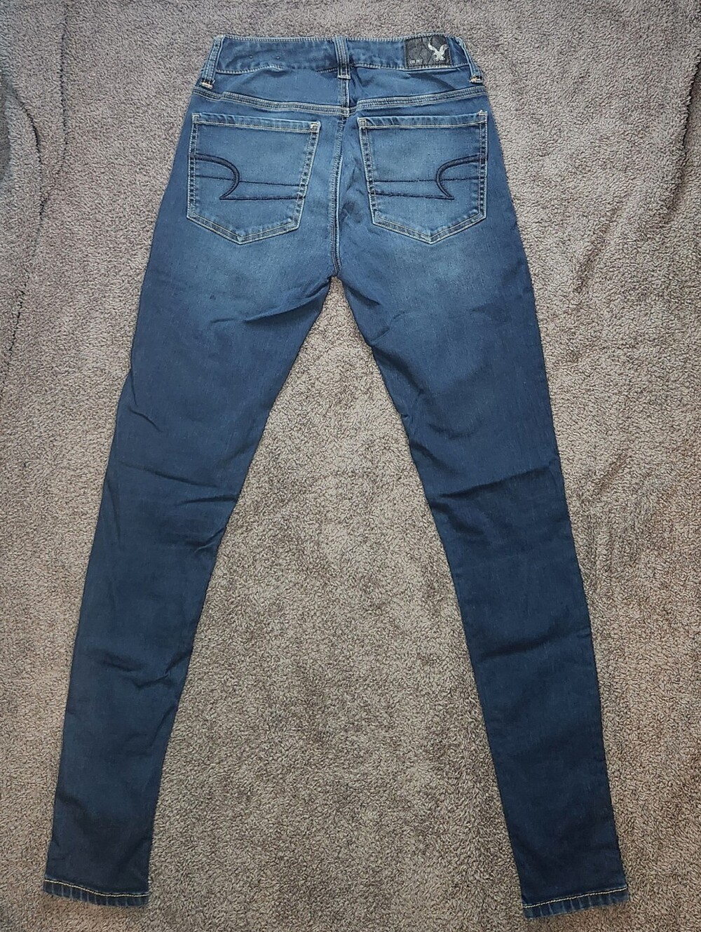 Dark Wash American Eagle Low-Rise Jeggings - Picture 4 of 16